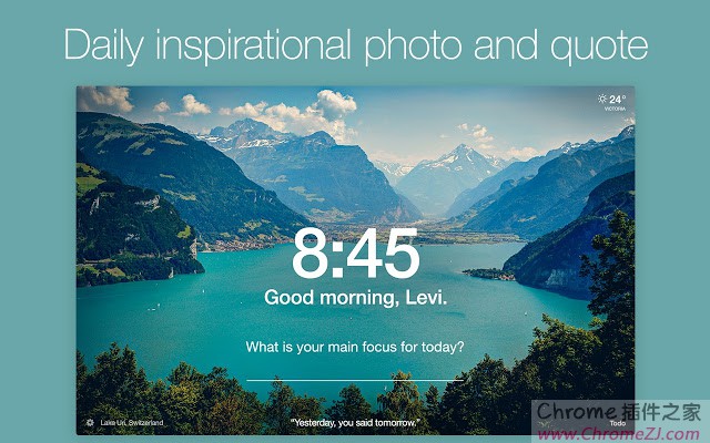 Momentum：每天一张优质图片作为新建标签页的背景