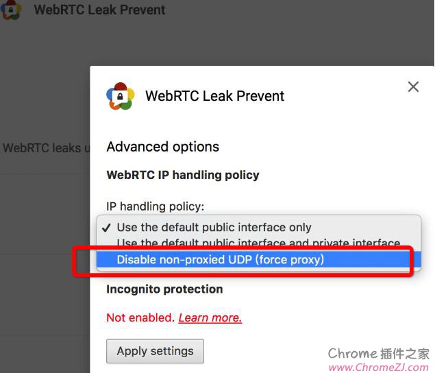WebRTC leak prevent