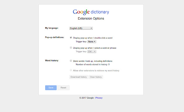 Google Dictionary 字典插件