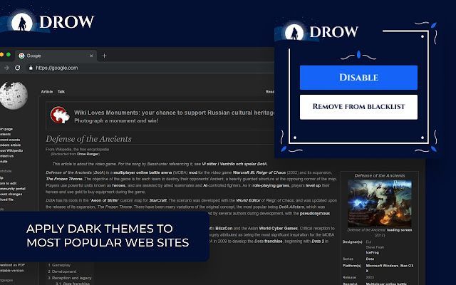 Drow Dark theme插件扩展